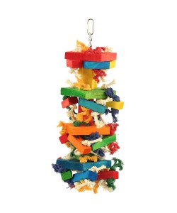 Chewstacks Wood & Rope Parrot Toy